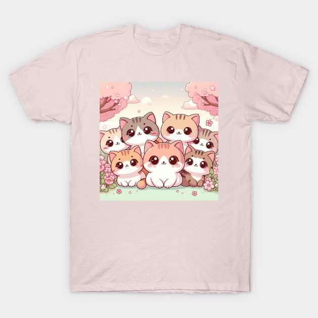 Kawaii Cats T-Shirt by __Døra__